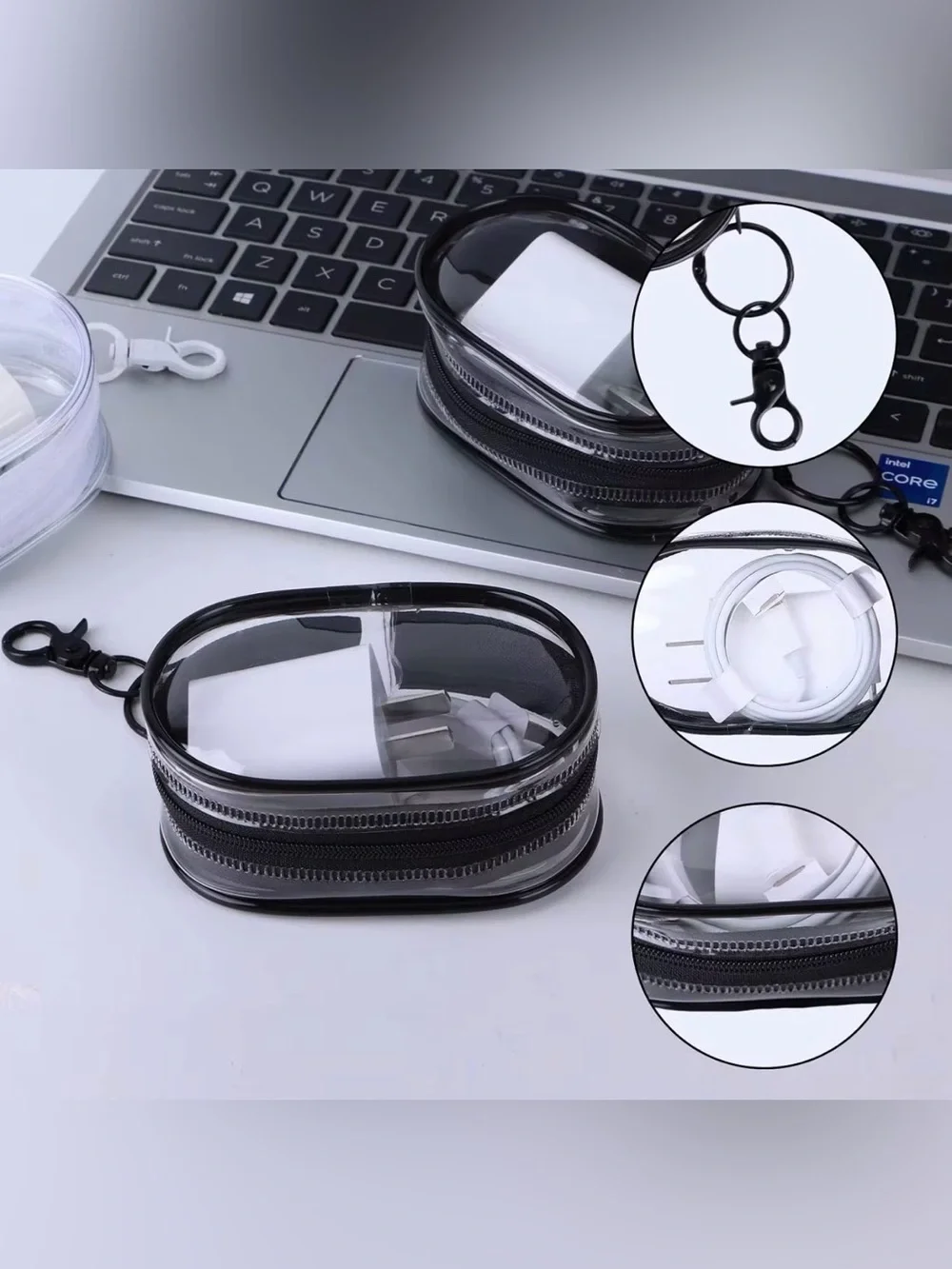Black Clear Key Pouch - Picture 3 of 4